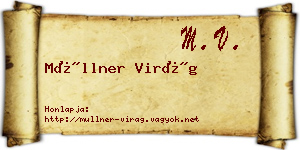Müllner Virág névjegykártya